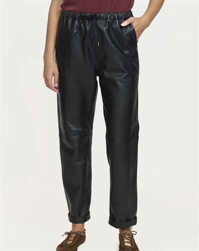Soft Rebels - SRNylah Leather Hose - Black